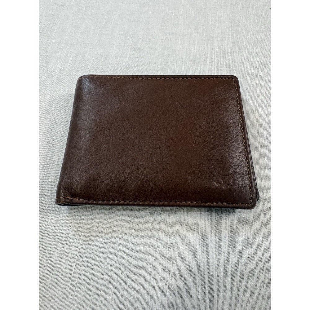 Wise Owl Men’s Brown Leather Pocket Bifold RFID Wallet